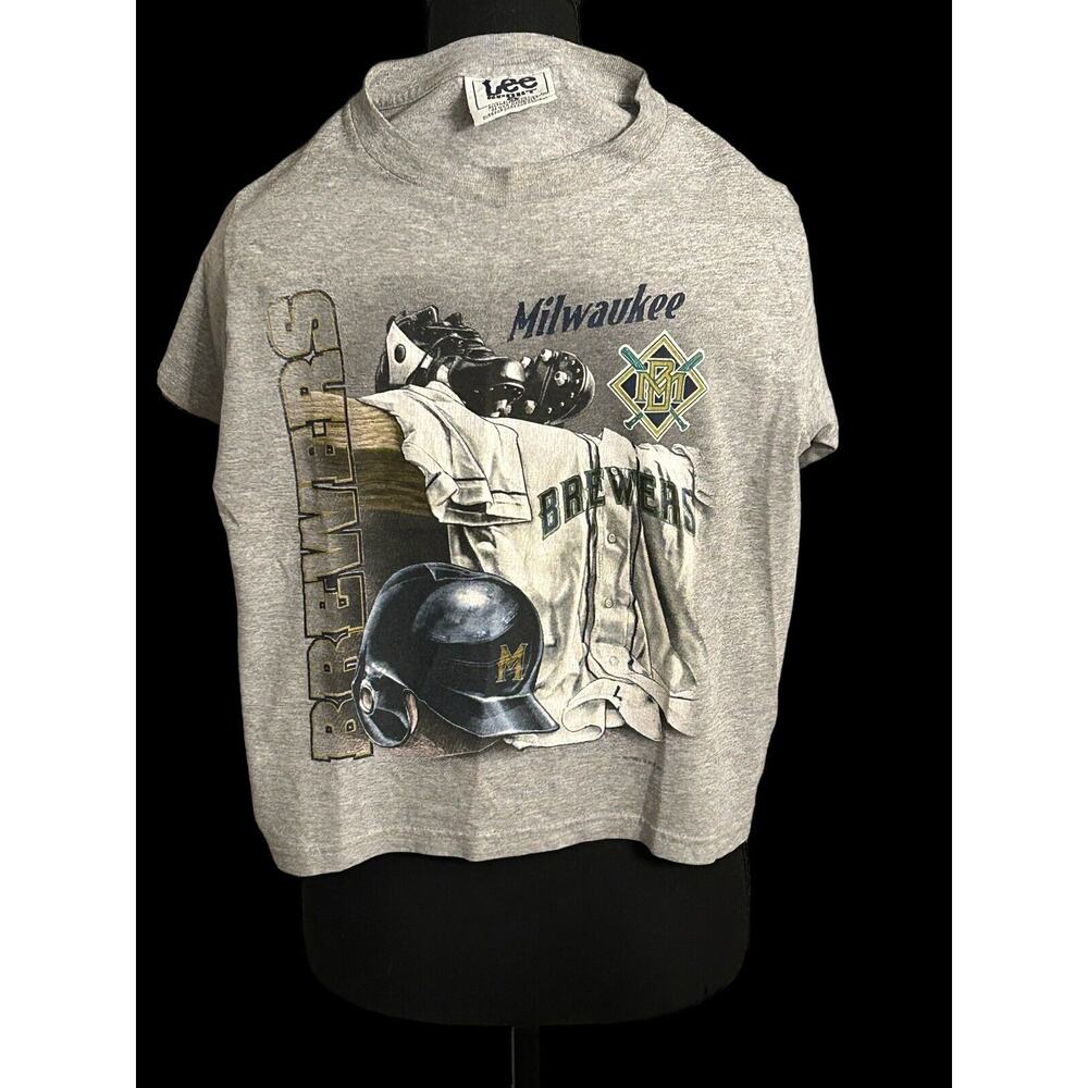 Milwaukee‎ Brewers Boys Gray T-Shirt Size Small MLB